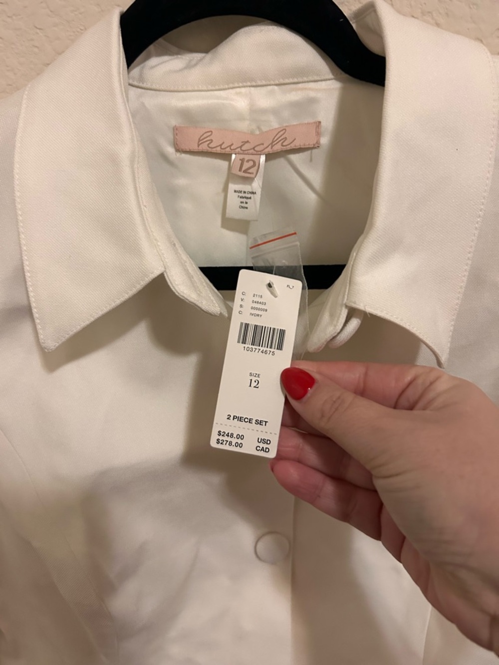 NWT Anthropologie Hutch Buttondown Two Piece Set White Jacket Mini Skirt - Picture 6 of 9